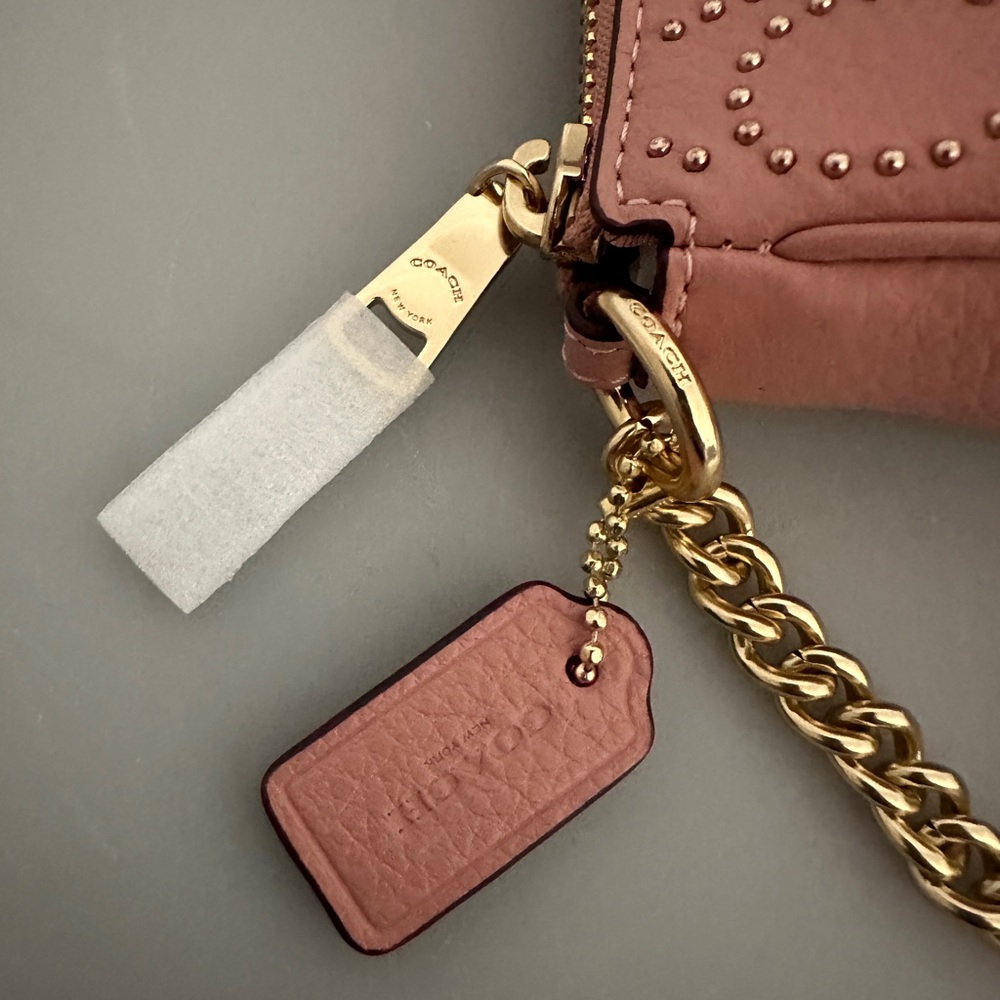 🔥NWT COACH Nolita‎ 19 With Signature Rivets Leather in Pink - Picture 12 of 16